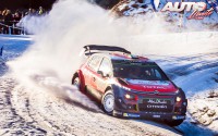 Craig Breen, al volante del Citroën C3 WRC, durante el Rallye de Suecia 2017, puntuable para el Campeonato del Mundo de Rallyes WRC.