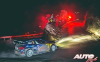 Sébastien Ogier, al volante del Ford Fiesta WRC, durante el Rallye de Montecarlo 2017, puntuable para el Campeonato del Mundo de Rallyes WRC.