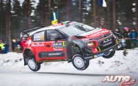 Craig Breen, al volante del Citroën C3 WRC, durante el Rallye de Suecia 2017, puntuable para el Campeonato del Mundo de Rallyes WRC.