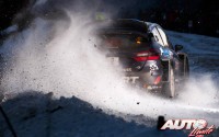 Ott Tänak, al volante del Ford Fiesta WRC, durante el Rallye de Montecarlo 2017, puntuable para el Campeonato del Mundo de Rallyes WRC.