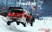 Craig Breen, al volante del Citroën C3 WRC, durante el Rallye de Suecia 2017, puntuable para el Campeonato del Mundo de Rallyes WRC.