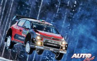 Craig Breen, al volante del Citroën C3 WRC, durante el Rallye de Suecia 2017, puntuable para el Campeonato del Mundo de Rallyes WRC.