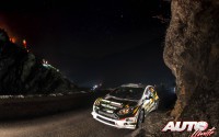 Henk Vossen, al volante del Ford Fiesta R5 WRC2, durante el Rallye de Montecarlo 2017, puntuable para el Campeonato del Mundo de Rallyes WRC2.