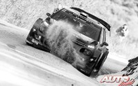 Stéphane Lefebvre, al volante del Citroën C3 WRC, durante el Rallye de Montecarlo 2017, puntuable para el Campeonato del Mundo de Rallyes WRC.