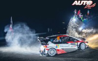 Jari-Matti Latvala, al volante del Toyota Yaris WRC, durante el Rallye de Montecarlo 2017, puntuable para el Campeonato del Mundo de Rallyes WRC.