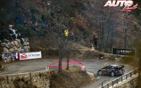Sébastien Ogier, al volante del Ford Fiesta WRC, durante el Rallye de Montecarlo 2017, puntuable para el Campeonato del Mundo de Rallyes WRC.