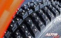Neumáticos de clavos en el Rally de Suecia 2017, puntuable para el Campeonato del Mundo de Rallies WRC.