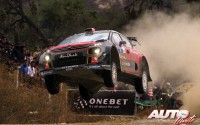 Kris Meeke, al volante del Citroën C3 WRC, durante el Rallye de México 2017, puntuable para el Campeonato del Mundo de Rallyes WRC.
