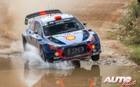 Dani Sordo, al volante del Hyundai i20 Coupé WRC, durante el Rallye de México 2017, puntuable para el Campeonato del Mundo de Rallyes WRC.