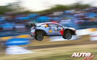 Dani Sordo, al volante del Hyundai i20 Coupé WRC, durante el Rallye de México 2017, puntuable para el Campeonato del Mundo de Rallyes WRC.