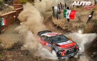 Kris Meeke, al volante del Citroën C3 WRC, durante el Rallye de México 2017, puntuable para el Campeonato del Mundo de Rallyes WRC.