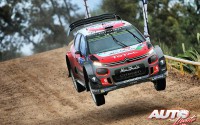 Kris Meeke, al volante del Citroën C3 WRC, durante el Rallye de México 2017, puntuable para el Campeonato del Mundo de Rallyes WRC.