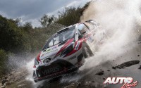 Jari-Matti Latvala, al volante del Toyota Yaris WRC, durante el Rallye de México 2017, puntuable para el Campeonato del Mundo de Rallyes WRC.