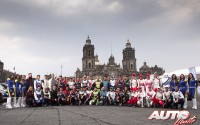 Los pilotos del Campeonato del Mundo de Rallies WRC y WRC2 antes de comenzar el Rally de México 2017.