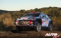 Dani Sordo, al volante del Hyundai i20 Coupé WRC, durante el Rallye de Argentina 2017, puntuable para el Campeonato del Mundo de Rallies WRC.