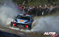 Thierry Neuville, al volante del Hyundai i20 Coupé WRC, vencedor del Rallye de Argentina 2017, puntuable para el Campeonato del Mundo de Rallies WRC.