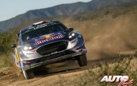 Sébastien Ogier, al volante del Ford Fiesta WRC, durante el Rallye de Argentina 2017, puntuable para el Campeonato del Mundo de Rallies WRC.
