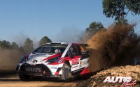 Jari-Matti Latvala, al volante del Toyota Yaris WRC, durante el Rallye de Portugal 2017, puntuable para el Campeonato del Mundo de Rallyes WRC.