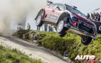 Kris Meeke, al volante del Citroën C3 WRC, durante el Rallye de Portugal 2017, puntuable para el Campeonato del Mundo de Rallyes WRC.