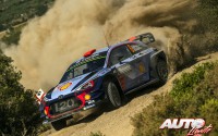 Dani Sordo, al volante del Hyundai i20 Coupé WRC, durante el Rallye de Italia 2017, puntuable para el Campeonato del Mundo de Rallies WRC.