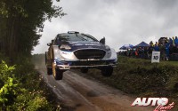 Ott Tänak, al volante del Ford Fiesta WRC, durante el Rallye de Polonia 2017, puntuable para el Campeonato del Mundo de Rallies WRC.