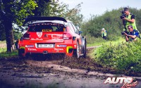 Craig Breen, al volante del Citroën C3 WRC, durante el Rally de Alemania 2017, puntuable para el Campeonato del Mundo de Rallies WRC.