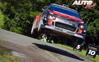 Kris Meeke, al volante del Citroën C3 WRC, durante el Rally de Alemania 2017, puntuable para el Campeonato del Mundo de Rallies WRC.