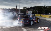 Sébastien Ogier, al volante del Ford Fiesta WRC, durante el Rally de Alemania 2017, puntuable para el Campeonato del Mundo de Rallies WRC.