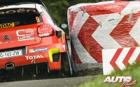 Andreas Mikkelsen, al volante del Citroën C3 WRC, durante el Rally de Alemania 2017, puntuable para el Campeonato del Mundo de Rallies WRC.