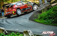 Craig Breen, al volante del Citroën C3 WRC, durante el Rally de Alemania 2017, puntuable para el Campeonato del Mundo de Rallies WRC.