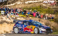 Sébastien Ogier, al volante del Ford Fiesta WRC, durante el Rally de España 2017, puntuable para el Campeonato del Mundo de Rallies WRC.