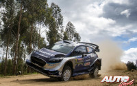 Ott Tänak, al volante del Ford Fiesta WRC, durante el Rally de Australia 2017, puntuable para el Campeonato del Mundo de Rallies WRC.
