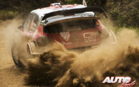 Stéphane Lefebvre, al volante del Citroën C3 WRC, durante el Rally de Australia 2017, puntuable para el Campeonato del Mundo de Rallies WRC.