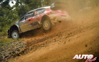 Craig Breen, al volante del Citroën C3 WRC, durante el Rally de Australia 2017, puntuable para el Campeonato del Mundo de Rallies WRC.