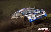 Kale Rovanperä, al volante del Ford Fiesta R5 WRC2, durante el Rally de Gran Bretaña 2017, puntuable para el Campeonato del Mundo de Rallies WRC2.