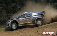 Ott Tänak, al volante del Ford Fiesta WRC, durante el Rally de Australia 2017, puntuable para el Campeonato del Mundo de Rallies WRC.