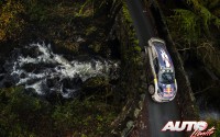 Sébastien Ogier, al volante del Ford Fiesta WRC, durante el Rally de Gran Bretaña 2017, puntuable para el Campeonato del Mundo de Rallies WRC.