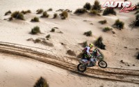 Daniel Nosiglia Jager, a los mandos de su KTM 450 Rally, durante una de las etapas del Rally Dakar 2018.