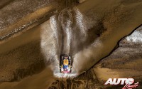 Stéphane Peterhansel, al volante del Peugeot 3008 DKR Maxi, durante el Rally Dakar 2018.