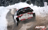 Jari-Matti Latvala, al volante del Toyota Yaris WRC, durante el Rally de Montecarlo 2018, puntuable para el Campeonato del Mundo de Rallies WRC.