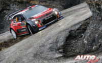 Kris Meeke, al volante del Citroën C3 WRC, durante el Rally de Montecarlo 2018, puntuable para el Campeonato del Mundo de Rallies WRC.