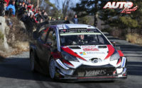 Jari-Matti Latvala, al volante del Toyota Yaris WRC, durante el Rally de Montecarlo 2018, puntuable para el Campeonato del Mundo de Rallies WRC.