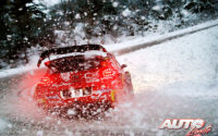 Kris Meeke, al volante del Citroën C3 WRC, durante el Rally de Montecarlo 2018, puntuable para el Campeonato del Mundo de Rallies WRC.