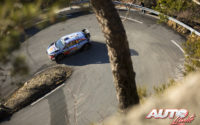 Thierry Neuville, al volante del Hyundai i20 Coupé WRC, durante el Rally de Montecarlo 2018, puntuable para el Campeonato del Mundo de Rallies WRC.