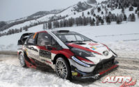 Ott Tänak, al volante del Toyota Yaris WRC, durante el Rally de Montecarlo 2018, puntuable para el Campeonato del Mundo de Rallies WRC.
