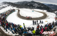 Kris Meeke, al volante del Citroën C3 WRC, durante el Rally de Montecarlo 2018, puntuable para el Campeonato del Mundo de Rallies WRC.