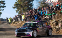 Kalle Rovanperä, al volante del Skoda Fabia R5 WRC2, durante el Rally de Montecarlo 2018, puntuable para el Campeonato del Mundo de Rallies WRC2.