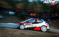 Jari-Matti Latvala, al volante del Toyota Yaris WRC, durante el Rally de Montecarlo 2018, puntuable para el Campeonato del Mundo de Rallies WRC.