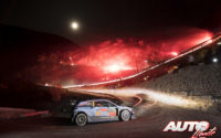 Thierry Neuville, al volante del Hyundai i20 Coupé WRC, durante el Rally de Montecarlo 2018, puntuable para el Campeonato del Mundo de Rallies WRC.