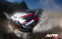 Ott Tänak, al volante del Toyota Yaris WRC, durante el Rally de México 2018, puntuable para el Campeonato del Mundo de Rallies WRC.